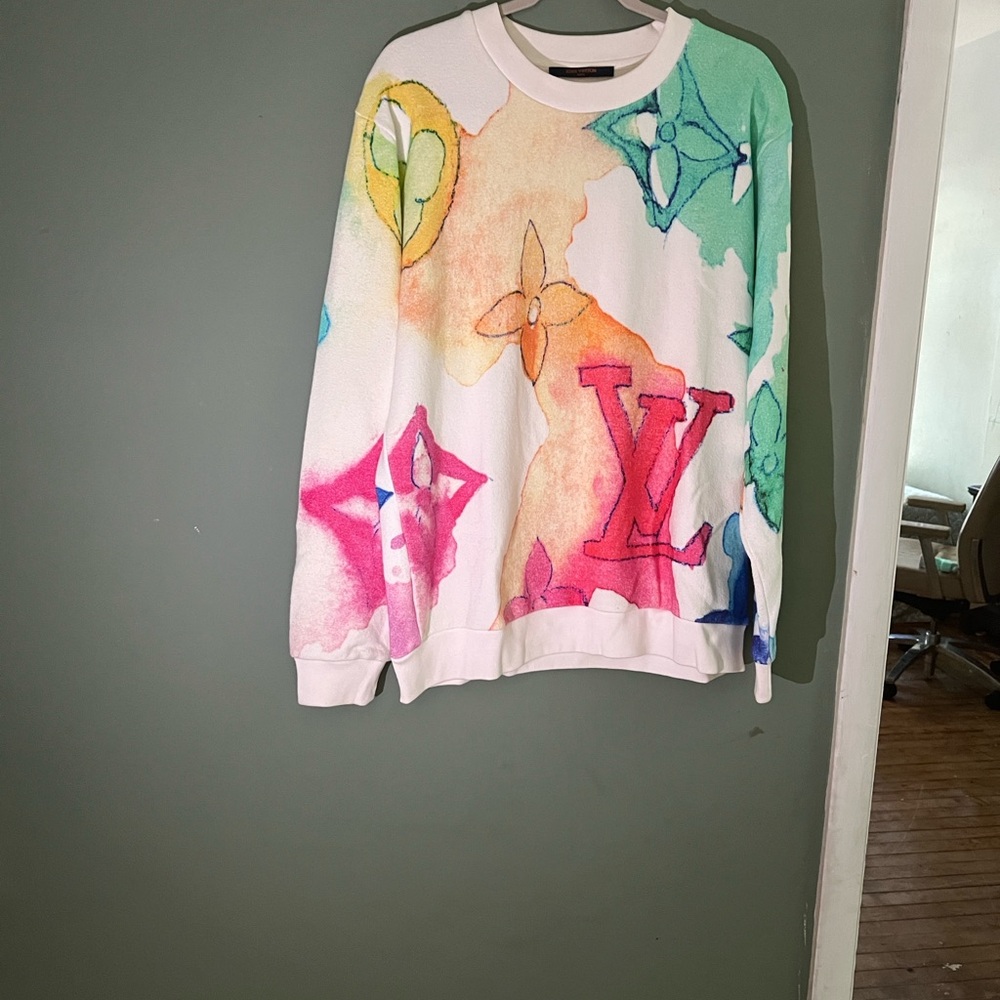 Louis Vuitton White and Multicolor Sweatshirt